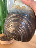30 Large Moody Bronze Wave Cork Jar