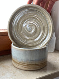 59 Foamy Marbled Planter Pot with Drip Tray